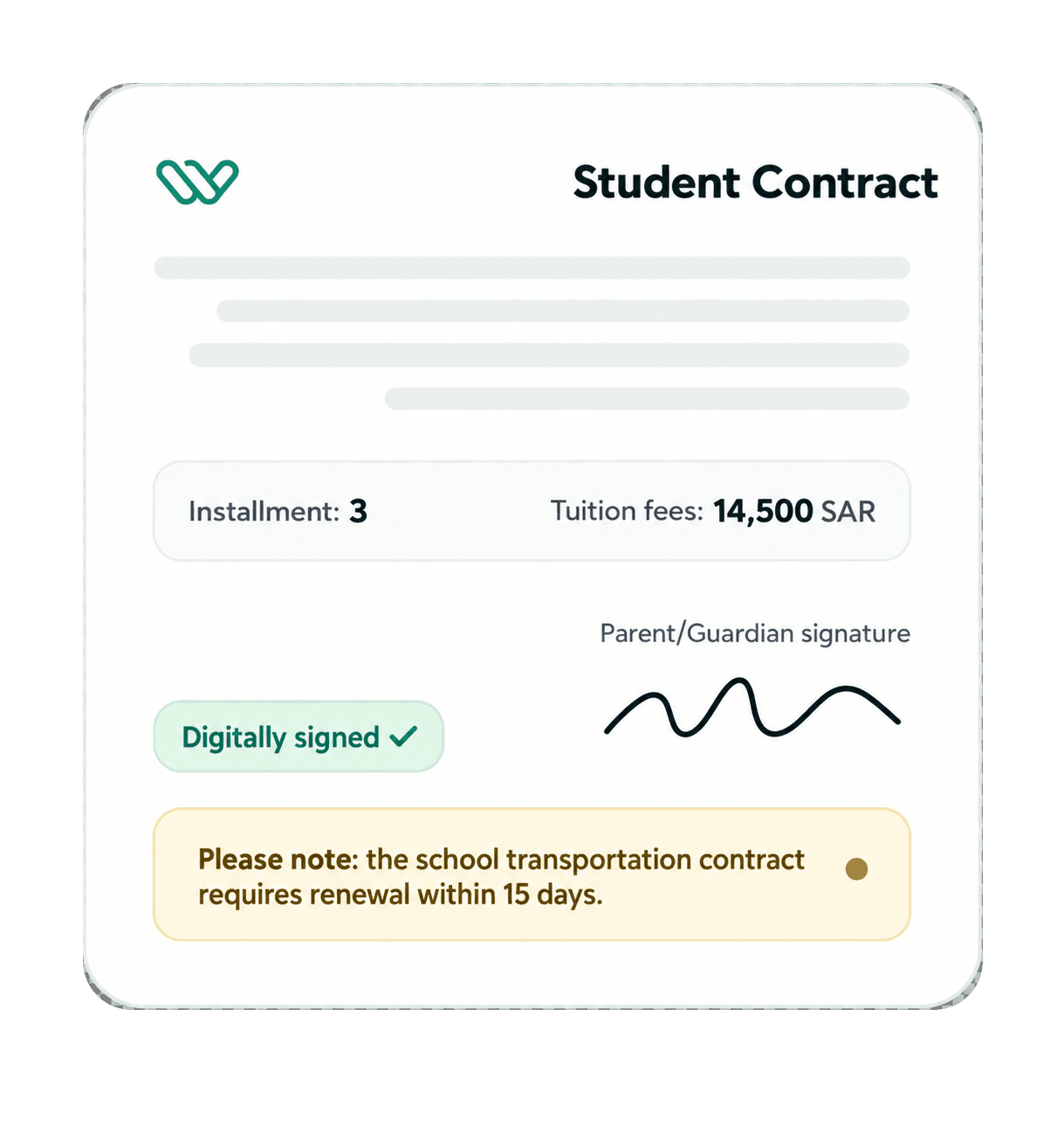 Digital Student Contract