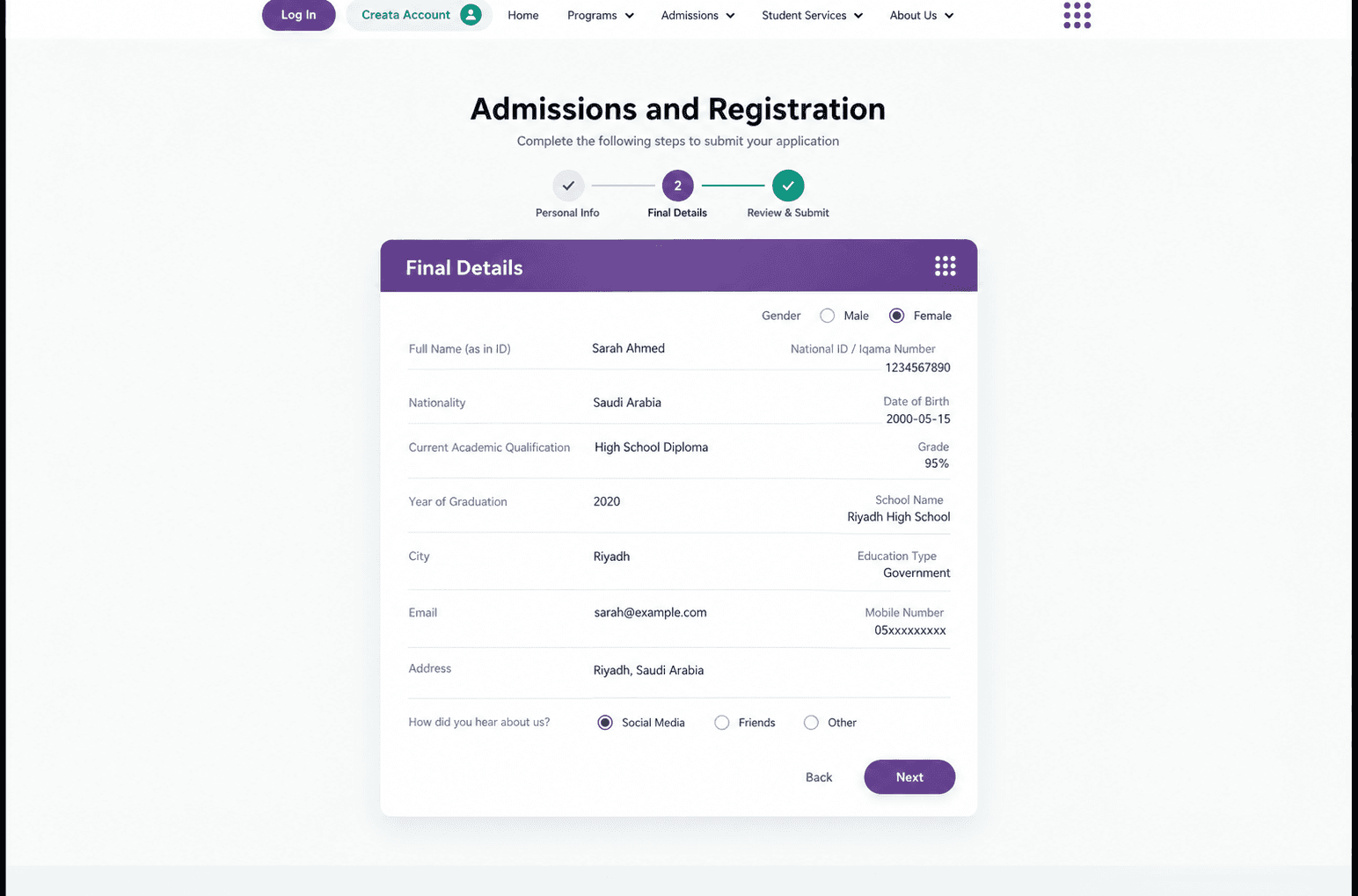 Student Information