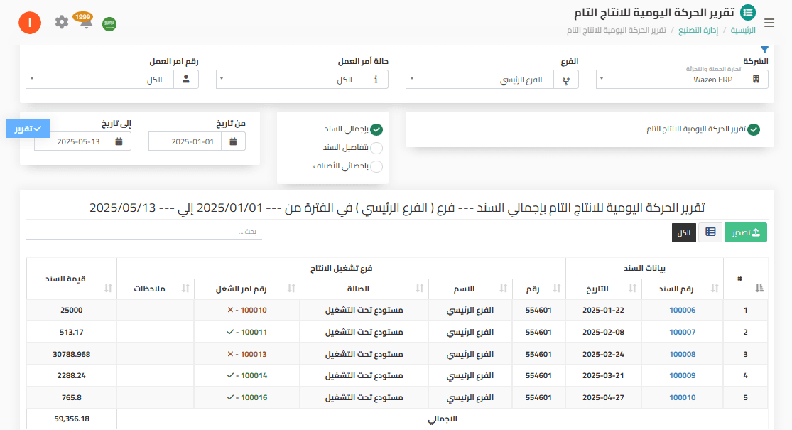نظام ادارة المصانع والانتاج