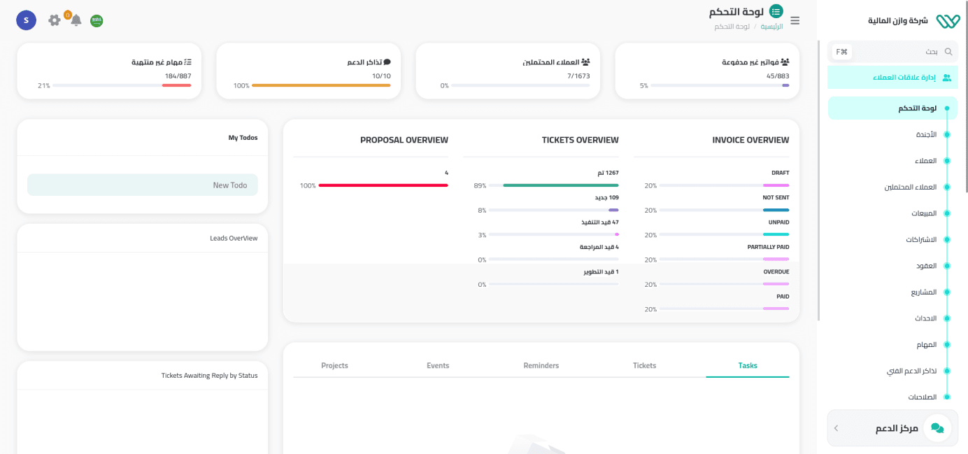 لوحة التحكم