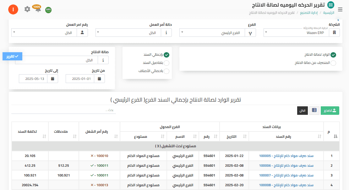 نظام ادارة المصانع والانتاج